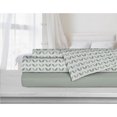 thumbnail image 1 of Safdie & Co. Premium Ultra Soft Bedding Printed Sheet Set 4PC Queen Geo Leaves Green, 1 of 1