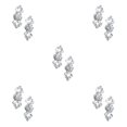 thumbnail image 3 of mmirethe 2 Pcs Pinces à Chaussures de Mariage Bijoux Robe de Fête pour Mariée Accessoires Chapeau Type B 5Ensemble, 3 of 6