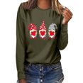 thumbnail image 1 of Chandails de la Saint-Valentin pour Femmes avec Cœur d'Amour, Mignons, Graphiques, Chandails de la Saint-Valentin à Manches Longues, Col Rond, Hauts de Vacances, Mode Féminine, Imprimé Gnome de la Saint-Valentin, Col Rond, Haut à Manches Longues, T-Shirt, 1 of 3