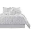 thumbnail image 1 of Chezmoi Collection Sydney 7 Piece Pintuck Comforter Set, Queen, White, 1 of 5