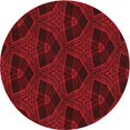 thumbnail image 1 of Ahgly Company Tapis d'Intérieur Ronds Transitionnels Rouges Lavables à la Machine, 5 Pieds Rond, 1 of 7