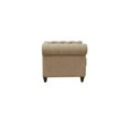 thumbnail image 4 of ACME Aurelia Chaise Capitonnée à Garniture de Clous avec 1 Coussin en Lin Beige, 4 of 4