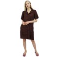 thumbnail image 1 of Bimba Robe de Nuit Gris à Col Cranté pour Femme avec Poches-24, 1 of 6