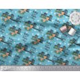 thumbnail image 3 of Soimoi Poly Georgette Fabric Swimming Pool,Cartoon & Buildings Architectural Print Fabric by Yard 42 Inch Wide, 3 of 3