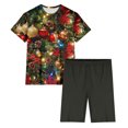 thumbnail image 4 of Jamicy Pyjamas pour Femmes Cadeau pour Femmes T-Shirts Imprimés Arbre de Noël Manches Courtes T-Shirts Graphiques Amusants Col Rond Tops Pyjamas de Noël, 4 of 7