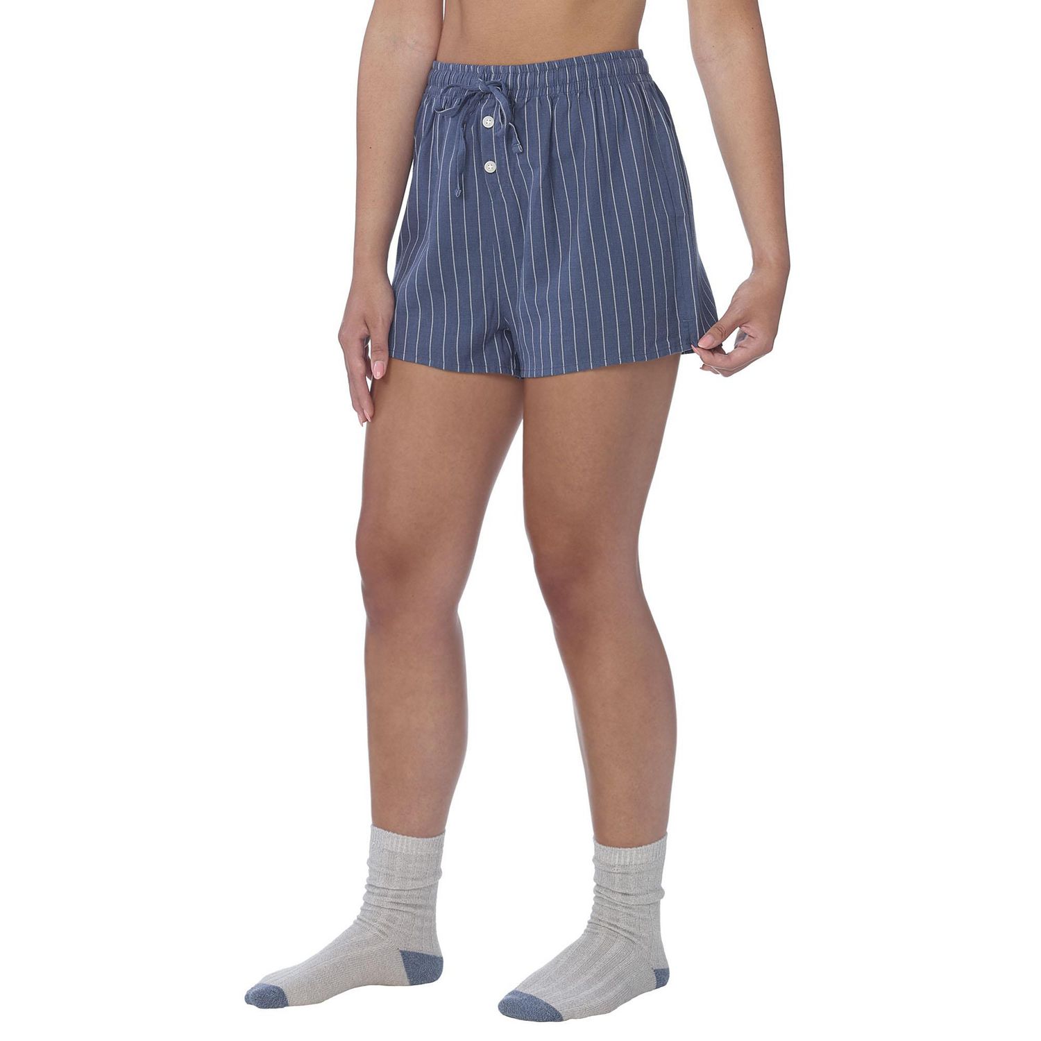 Secret Sleep Flannelette Pinstripe Shorts-Online exclusive