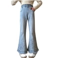 thumbnail image 1 of Girls' Straight Wide Leg Jeans | Comfy Stretch Denim Pants for Ages 5-15, 1 of 9