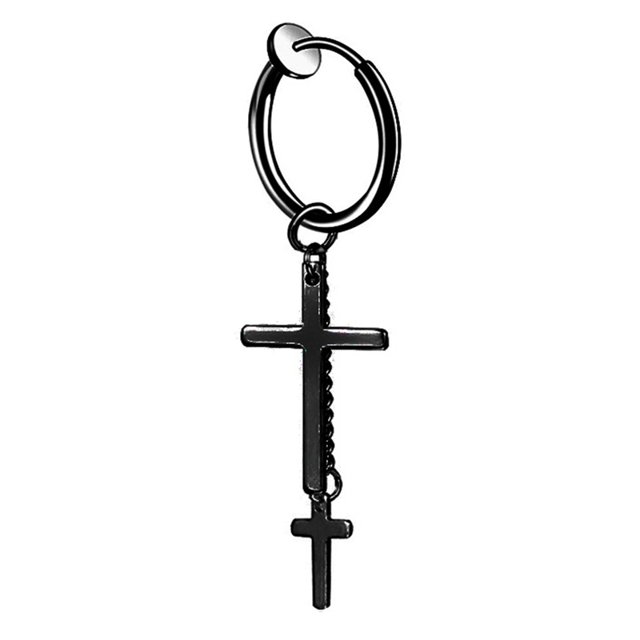 Non Piercing Earring Unisex Fashion Clip on Earring Dangle Hoop Earring