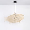 thumbnail image 2 of Suspension Lanterne en Rotin Tressé en Forme de Poisson E27 Rustique pour Plafond, 2 of 8