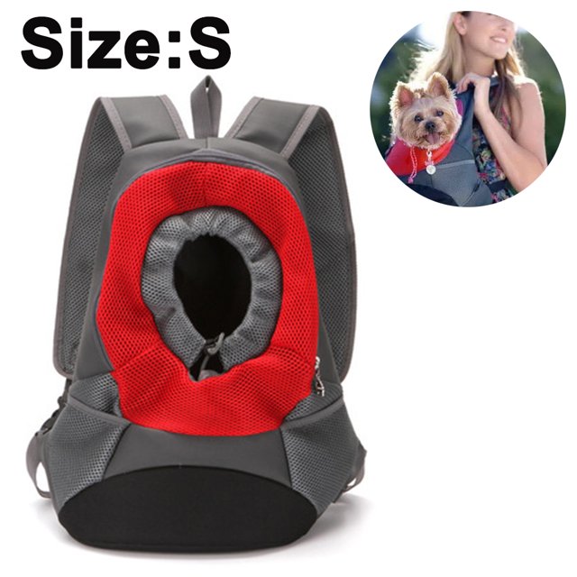 Pet Carrier Backpack, Dog Cat Front Pack with Breathable Head Out Design for Small Medium Dogs for Travel Hike Outdoor