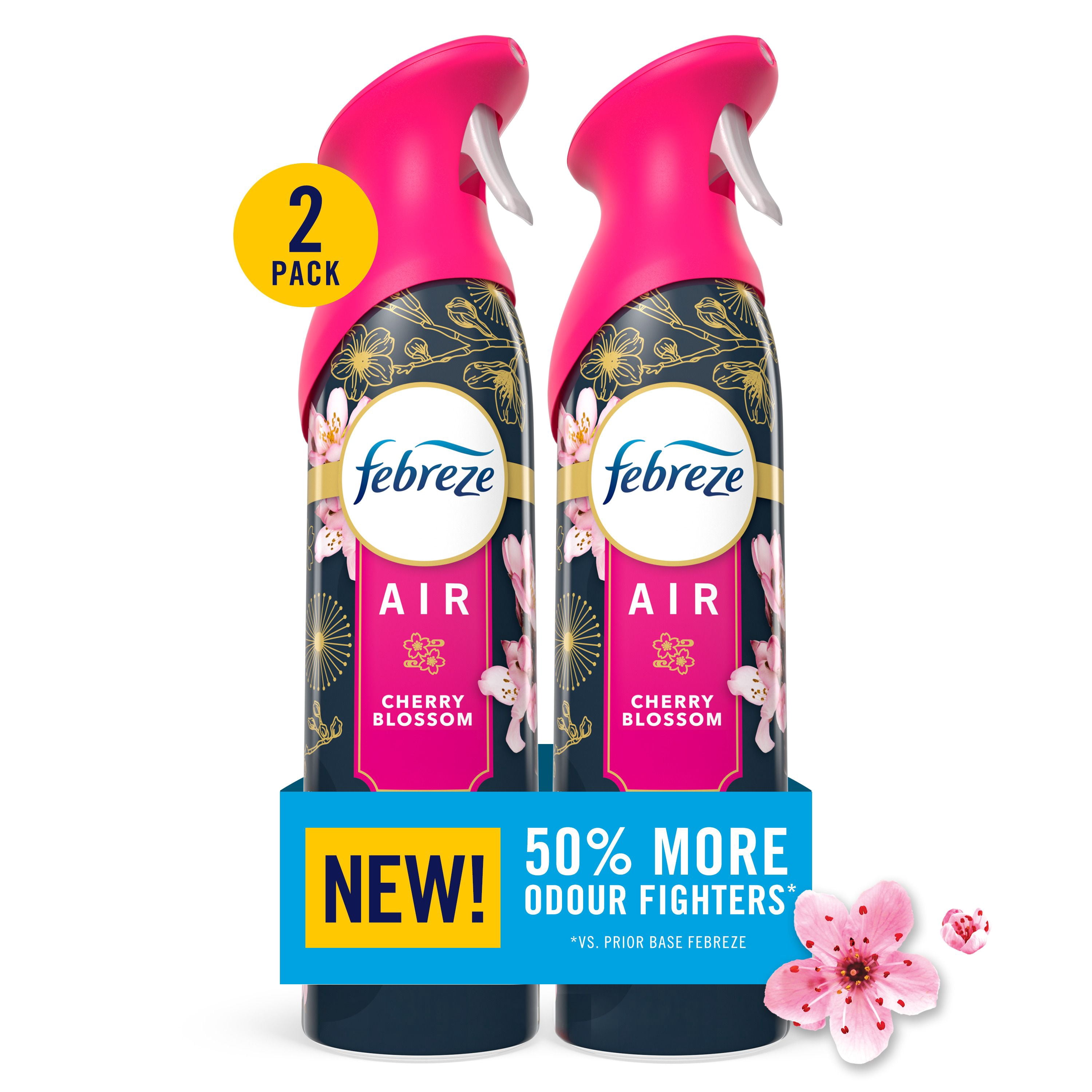 Febreze Air, Assainisseur d'Air en Vaporisateur, Vaporisateur pour Pièces Anti-Odeurs, Fleur de Cerisier, 230g, Lot de 2