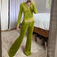 thumbnail image 1 of DPTALR Ensemble Décontracté pour Femmes avec Poche, Col Rond, Manches Longues + Pantalon, 1 of 7