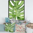thumbnail image 3 of Designart Green Monstera Leaf Tropical Palm Botanical Detail FLOAT FRAME WALL ART, 3 of 4