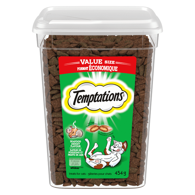 Temptations Seafood Medley Flavour Soft & Crunchy Adult Cat Treats