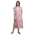 thumbnail image 1 of Moomaya Robe de Nuit en Coton à Bordure en Dentelle pour Femmes avec Boutons, 1 of 6