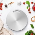 thumbnail image 1 of Boovnll Cutting Board, Circular 304 Stainless Steel Cutting Board Thawing Cutting Board Kitchen Stainless Steel Cutting Board, Cutting Boards for Kitchen, 1 of 9
