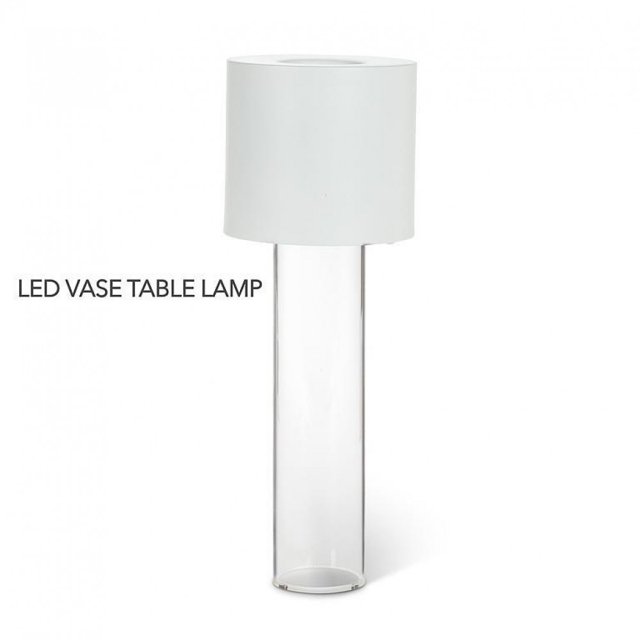 White Led Table Vase Lamp