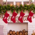 thumbnail image 4 of Fridja Christmas Stocking Knit Initial Christmas Stockings for Family Farmhouse Monogram Letter Christmas Stockings Christmas Decorations Gift Stocking Personalized Stocking Embroidered Letter F, 4 of 5