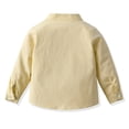 thumbnail image 4 of 2025 Spring Boy's Shirt Solid Small Place Color Standing Long Sleeve Boy Top Breasted Cardigan Children's, 4 of 8