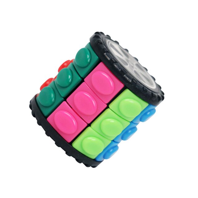 3D Puzzle Cube Puzzle Tower Cylinder Rotate and Slide Logic Cube Puzzle Restless Hand Toy Decompression Toy DIY Cylinder Puzzle Type1