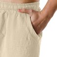 thumbnail image 4 of FcBaudy Full Length Pants Men Solid Color Pockets Rope Fashion Casual Beautiful Pants Men Pants, 4 of 7