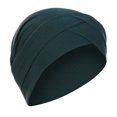 thumbnail image 2 of MRULIC baseball cap Women Solid India Hat Ruffle Cancer Chemo Beanie Turban Wrap Scarf Cap Green + One size, 2 of 2