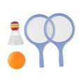 thumbnail image 2 of Kids Badminton Tennis Set Badminton Racket with Ball and Badminton Shuttlecock, Blue, 2 of 9