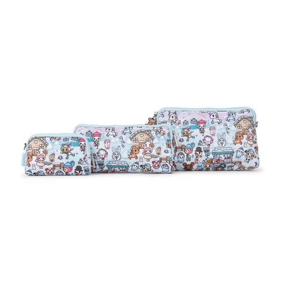 JuJuBe Be Ensemble, tokidoki Journée de Neige, Pochettes pour Organisation, Trousse de Toilette de Voyage pour Femmes, Pochette de Fête, Trousse de Maquillage, Pochette pour Poignet, Sac à Main Ou Sac à Couches
