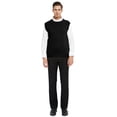 thumbnail image 4 of TOPTIE Men's 100% Cotton Knit Sweater Vest, Crew Neck Solid Color, 4 of 9
