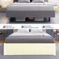 thumbnail image 3 of PiccoCasa Bed Skirt Double Brushed Microfiber with Dust Ruffle, Queen Cream, 3 of 8