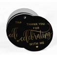 thumbnail image 2 of Inkdotpot Pack Of 100 Real Gold Foil Paper Tags Thank You For Celebrating With Me Birthday Favor Hang Tags, 2 of 6