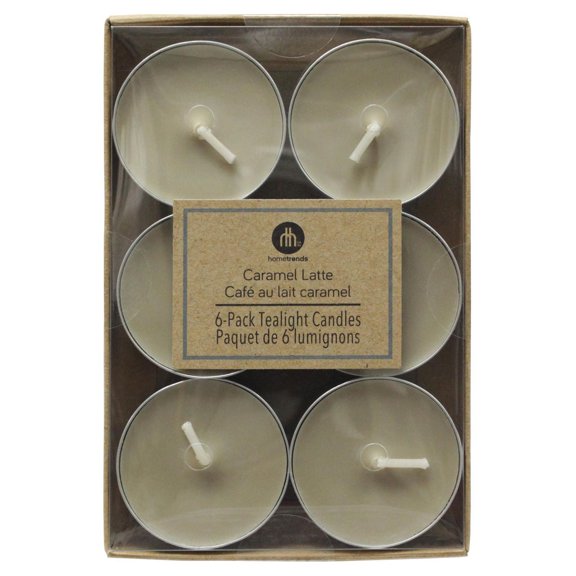 Hometrends Caramel Latte Scented 6-Pack Tealight Candles