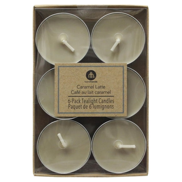 Hometrends Caramel Latte Scented 6-Pack Tealight Candles