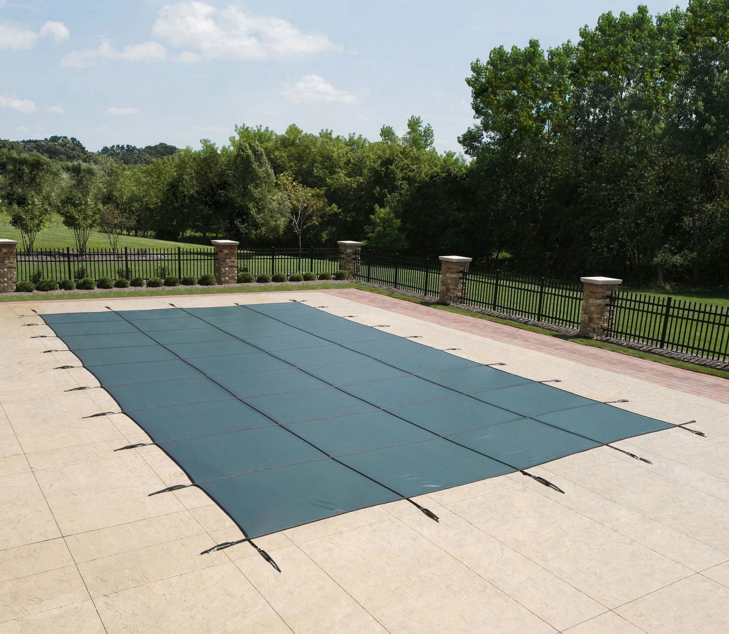 Dirt Defender Couvre-piscine rectangulaire pour piscine creusée, 20 x 40 pi