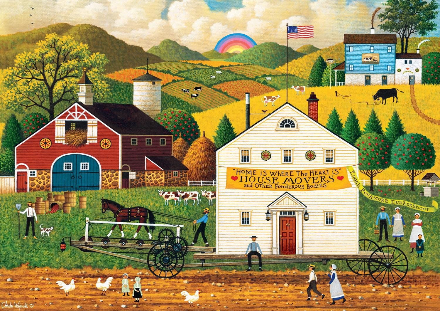 Buffalo Games - Charles Wysocki - House Movers - 300 Piece Jigsaw Puzzle