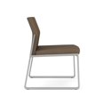 thumbnail image 4 of Gansett Reception Waiting Room Armless Guest Chair / Silver Steel / Brown, 4 of 5