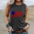 thumbnail image 5 of Hauts Drapeau Américain pour Femmes Été Débardeur Drapeau Américain Usa Drapeau Étoiles Rayures Imprimé Sans Manches T-Shirt Tee Tops Débardeur Été pour Femmes Tee Drapeau Usa, 5 of 5