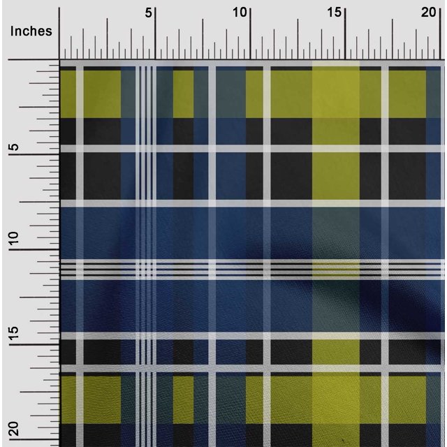 oneOone Viscose Jersey Fabric Madras Check Printed Craft Fabric BTY 60 Inch Wide