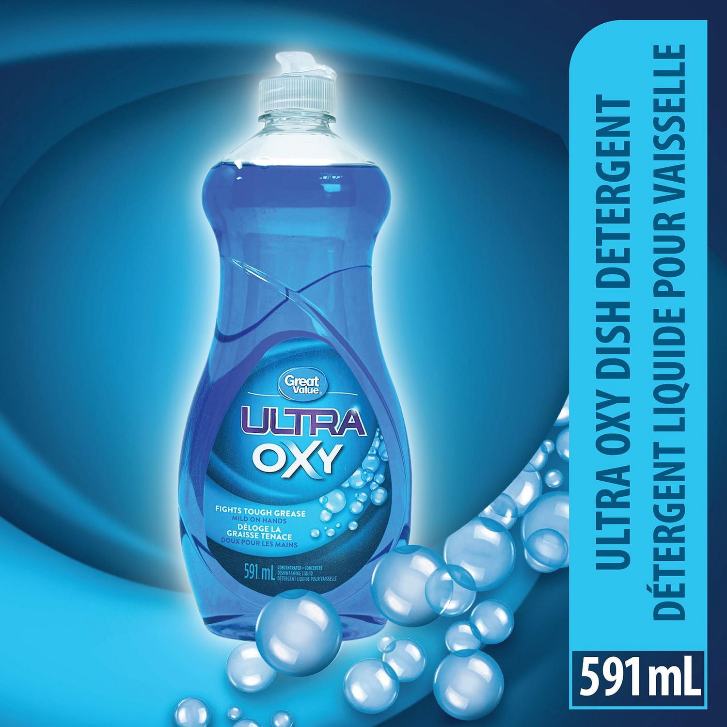 Great Value Ultra Oxy Concentrated Dishwashing Liquid 591ML