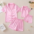 thumbnail image 2 of Ensembles de Pyjamas Assortis pour la Famille d'Été 2 Pcs Ensembles de Pyjamas à Manches Courtes pour la Famille Vert Taille Bébé-Enfants-Adulte Unisexe, 2 of 8