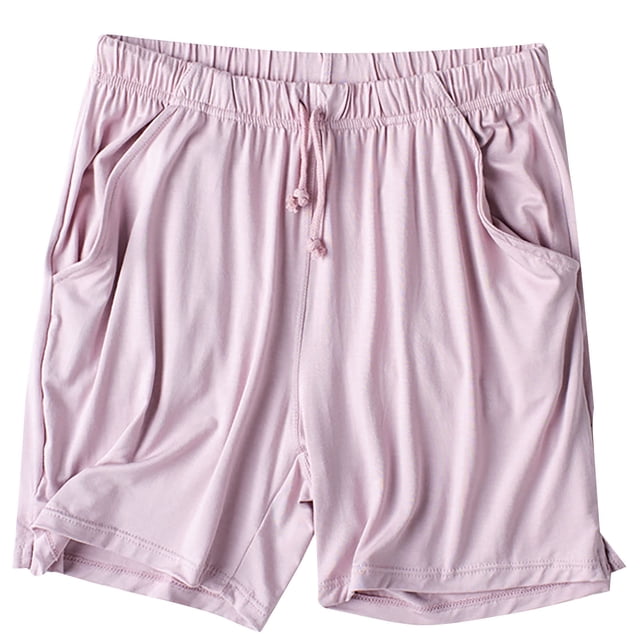 Timegard Womens Shorts Summer Elastic Waisted Drawstring Loose Soft Sleepwear Casual Loose Pjs Shorts