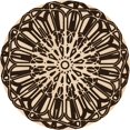thumbnail image 1 of Ahgly Company Machine Washable Indoor Round Transitional Night Red Area Rugs, 7' Round, 1 of 7
