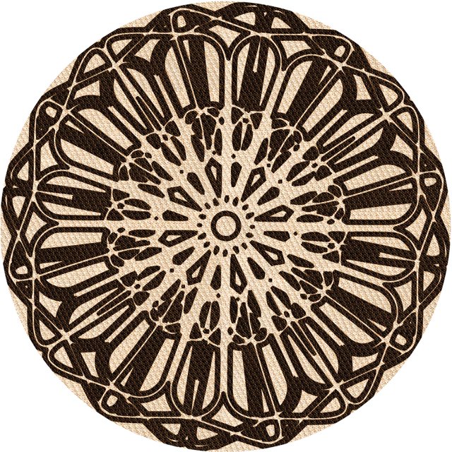 Ahgly Company Machine Washable Indoor Round Transitional Night Red Area Rugs, 7' Round