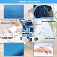 thumbnail image 2 of BestPet Folding Pet Stroller Travel Carrier for Cats & Dogs, Portable Cage Design, Blue, 2 of 7