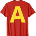 thumbnail image 1 of Letter A Funny Chipmunk Group Matching Halloween (On Back) T-Shirt - White - M, 1 of 4