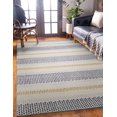thumbnail image 3 of Tapis d'extérieur lavable Delray ivoire & bleu 5 pi x7 pi, 3 of 8