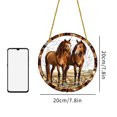 thumbnail image 3 of Décorations de Porche Extérieur Désert Crinière Rouge Cheval Plat Acrylique 2D Pendentif de Plat Décoration de Fenêtre Décoration de Porche Extérieure Décorations Extérieures de Fête, 3 of 9