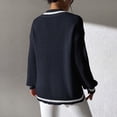 thumbnail image 4 of Timegard Chandails pour Femmes Col en V Profond Ample Confortable Mignon Chandail Blouse Automne Décontracté Manches Longues Hauts, 4 of 6