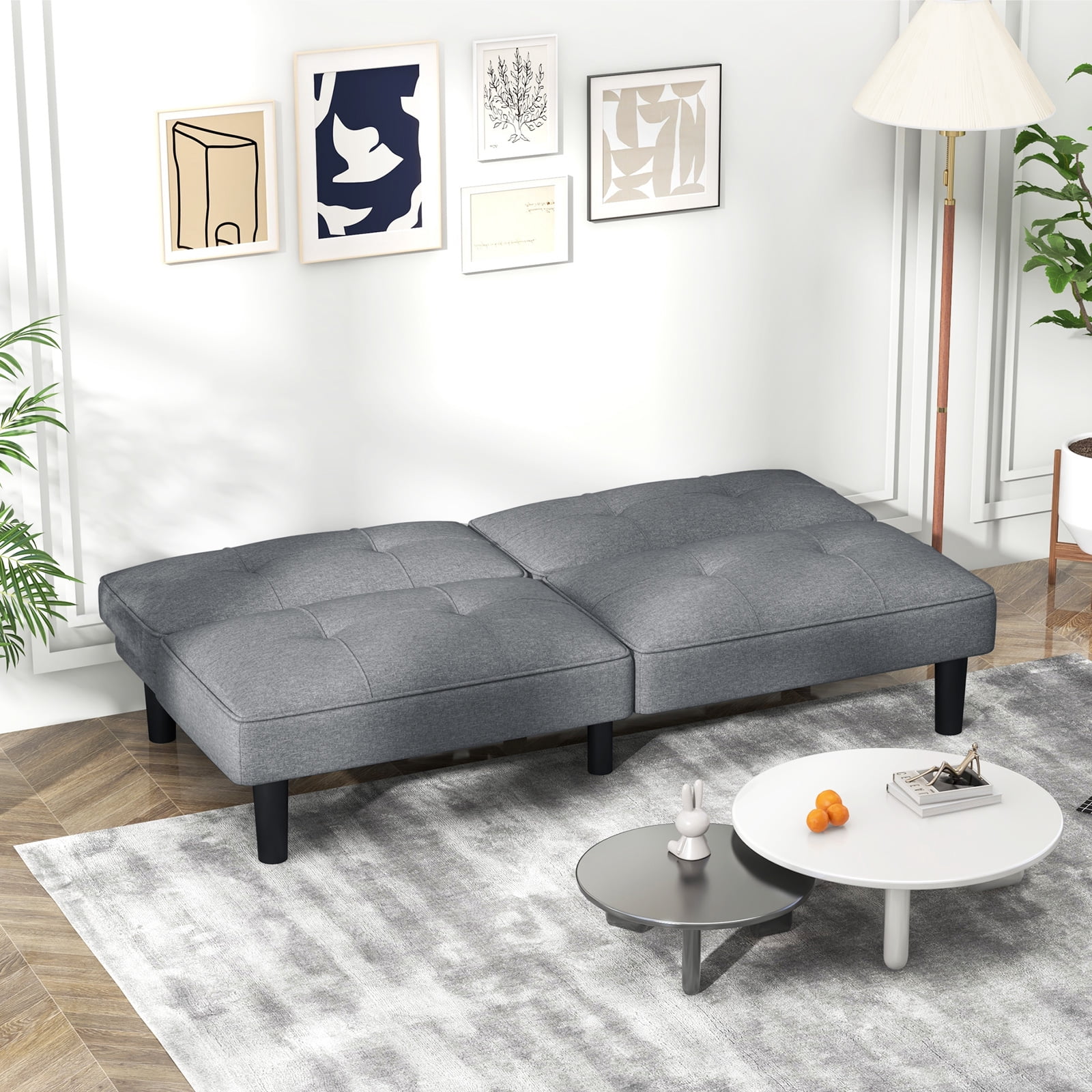 Costway Convertible Folding Futon Sofa Bed with 6-Position