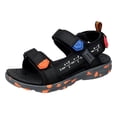 thumbnail image 1 of Kcodviy Children Shoes Beach Sandals Leather Flip Fops Light Boy Sandals Big Toddler Beach Sandals Children Soft Bottom Boy Toddler Water Sandals Beach Shoes, 1 of 8
